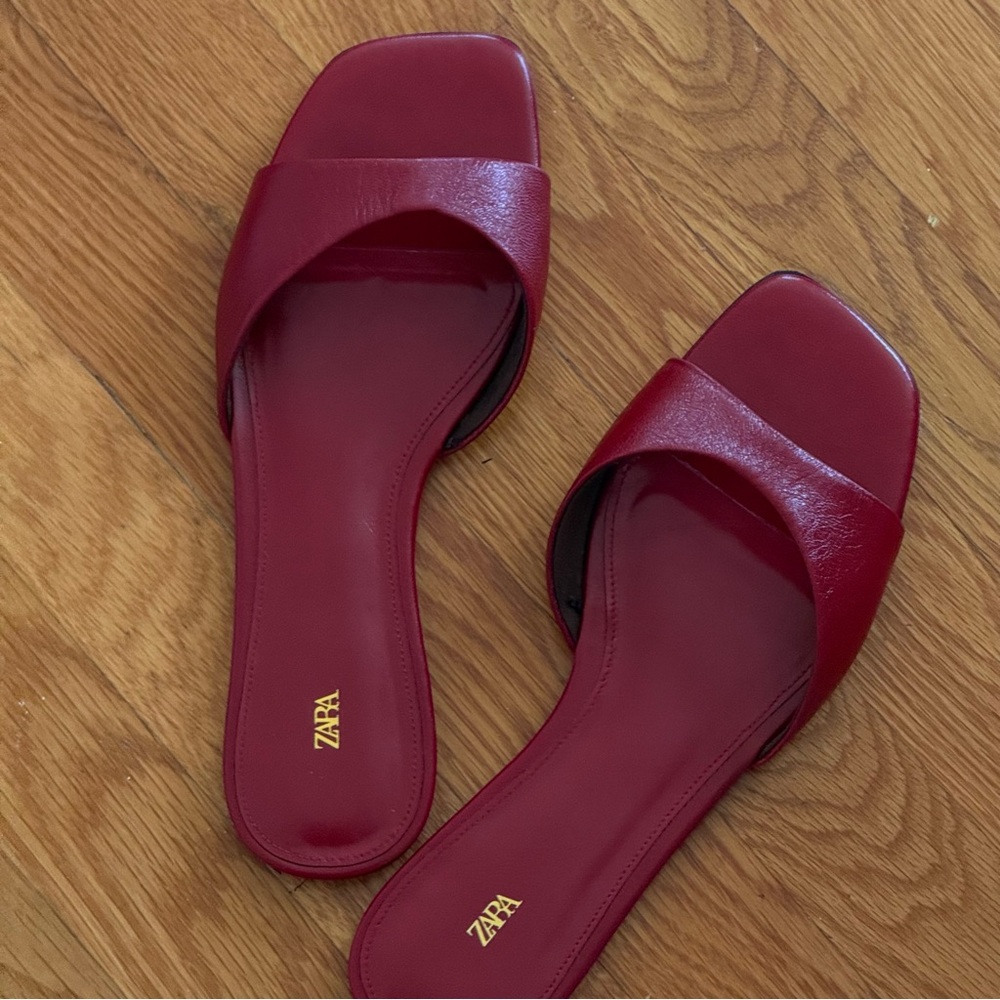 zara red mule sandals - 40 - Picture 6 of 6